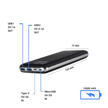 TSCO TP 863L 15000mAh Power Bank