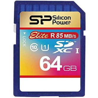 کارت حافظه SDXC سیلیکون پاور مدل Elite کلاس 10 استاندارد UHS-I U1 سرعت 85MBps ظرفیت 64 گیگابایت کارت حافظه SDXC سیلیکون پاور مدل Elite کلاس 10 استاندارد UHS-I U1 سرعت 85MBps ظرفیت 64 گیگابایت