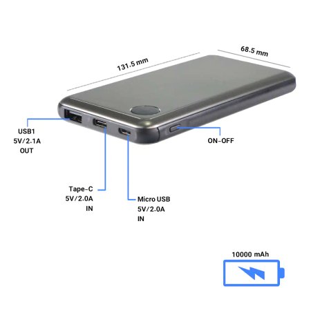 Tsco TP 866L 10000 mAh Power Bank