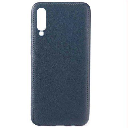 کاور طرح چرم گوشی Samsung A50 سرمه ای