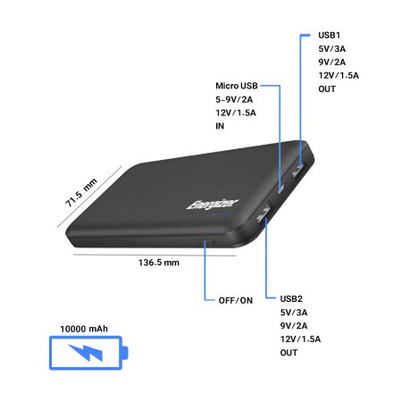 Energizer UE10025CQ 10000mAh Power Bank