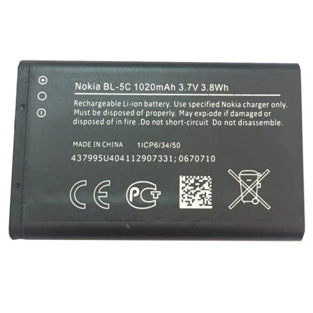 باتری مدل BL-5C با ظرفیت 1020mAh مناسب موبایل نوکیا 5C