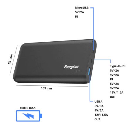 Energizer UE20006PQ 20000mAh Power Bank