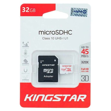 کارت حافظه microSDHC کینگ استار کلاس 10 استاندارد UHS-I U1 سرعت 85MBps همراه با آداپتور SD ظرفیت 32 گیگابایت