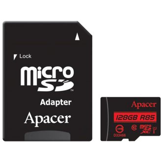 کارت حافظه microSDXC اپیسر کلاس 10 سرعت 85MBps با آداپتور SD ظرفیت 128GB کارت حافظه microSDXC اپیسر کلاس 10 سرعت 85MBps با آداپتور SD ظرفیت 128GB