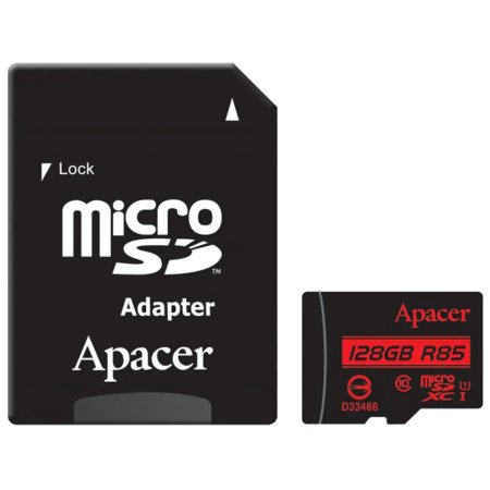 کارت حافظه microSDXC اپیسر کلاس 10 سرعت 85MBps با آداپتور SD ظرفیت 128GB