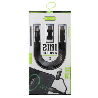 کابل شارژ و انتقال داده TYPE-C+lightning باوین  CB189