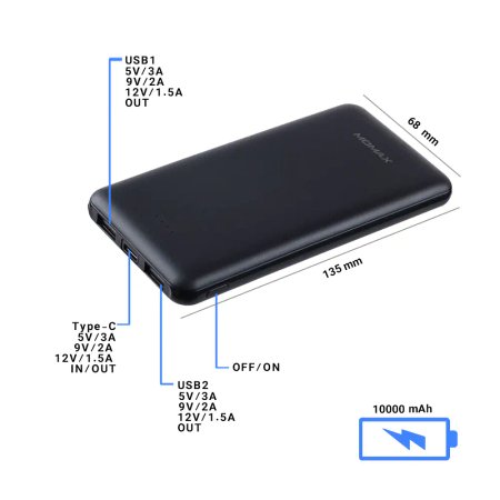 iPower Minimal IP68 PD2 10000 mAh Power Bank