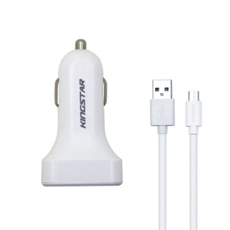 شارژر فندکی کینگ استار مدل KC103 A به همراه کابل تبدیل microUSB شارژر فندکی کینگ استار مدل KC103 A به همراه کابل تبدیل microUSB