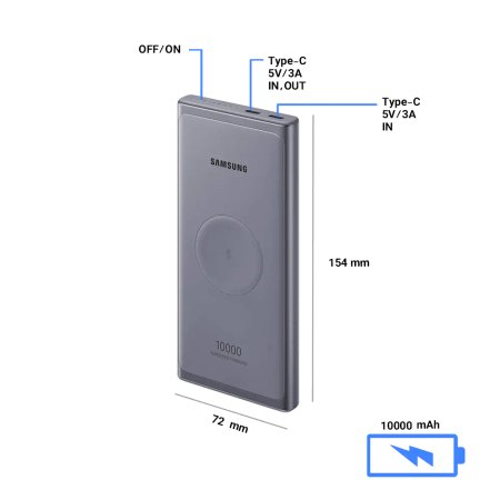 Samsung EB- U3300 10000mAh 25W Wireless Battery Pack