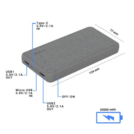 Energizer UE20043 20000mAh Power Bank