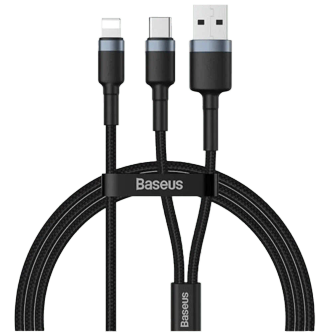 کابل تبدیل USB/USB-C به لایتنینگ باسئوس مدل CATKLF_ELG1 طول 1.2 متر کابل تبدیل USB/USB-C به لایتنینگ باسئوس مدل CATKLF_ELG1 طول 1.2 متر