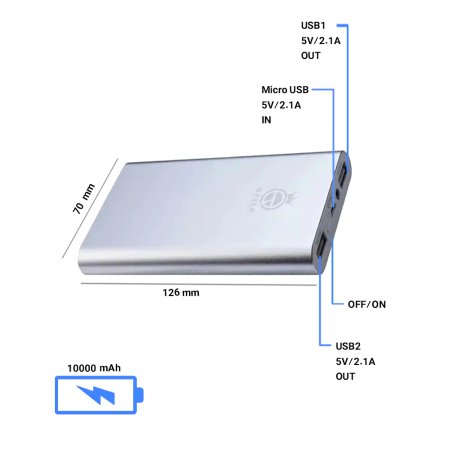 Queen Tech QT11 Mobile Charger 10000 mAh Power Bank