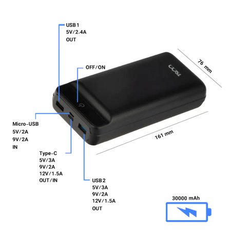 Power Bank Tsco TP888-30000MAH