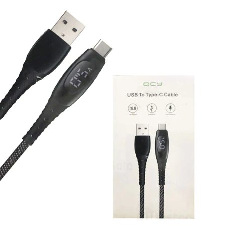 QCY LED Digital Display Data Line type C Cable Power Length 1.2 meters