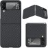 Cover Fiber Carbon Model Leather Case For Samsung Galaxy Z Flip 3