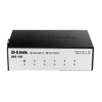 سوییچ 5 پورت گیگابیت و دسکتاپ دی-لینک مدل DGS-105 سوییچ 5 پورت گیگابیت و دسکتاپ دی-لینک مدل DGS-105