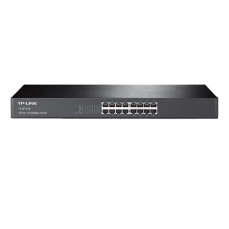 سوییچ 16 پورت مگابیتی و رکمونت تی پی-لینک مدل TL-SF1016