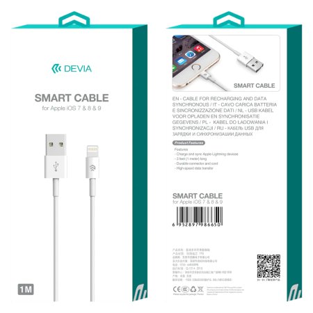 Smart Cable Lightning USB DEVIA EC080