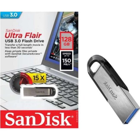 SanDisk Cruzer CZ73 Ultra Flair USB3.0 Flash Memory - 128GB