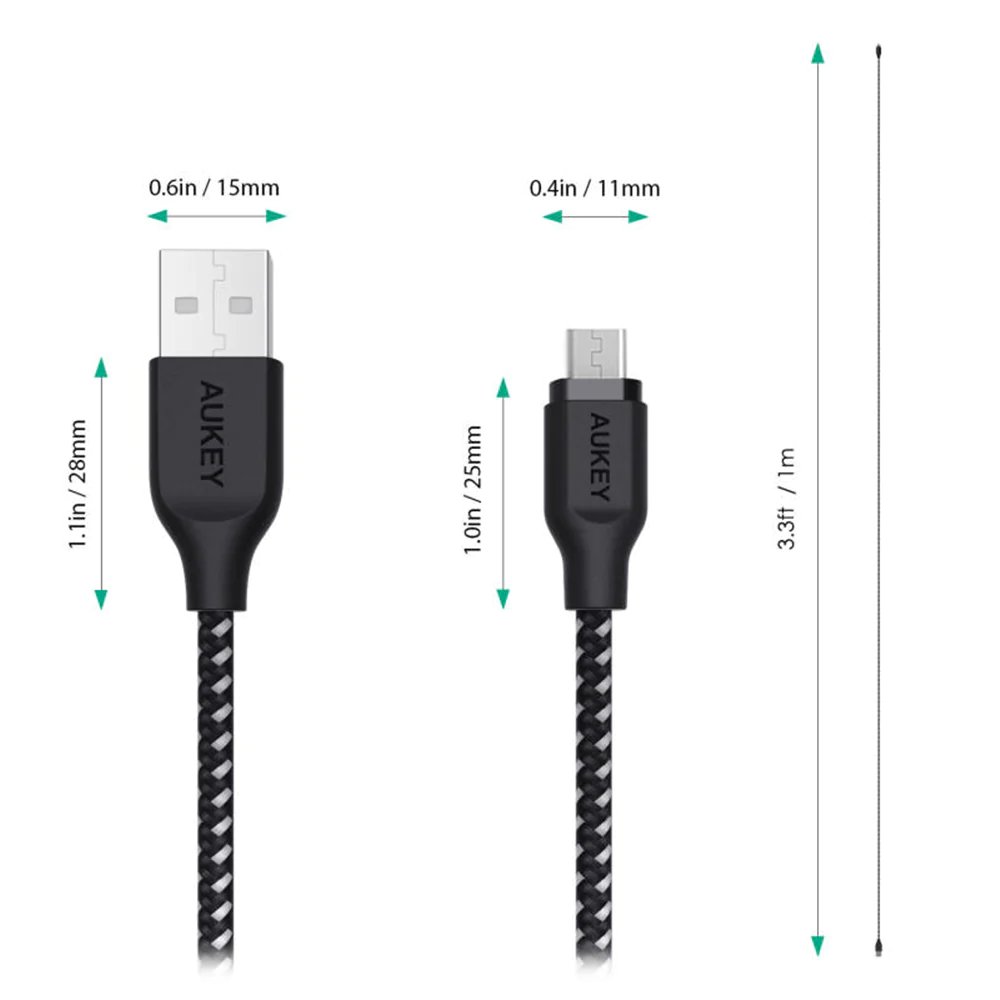 AUKEY CB-AM2 USB To microUSB Cable 2m