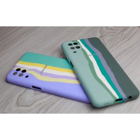 Cover Silicon Rainbow Pattern For Samsung A12 / M12