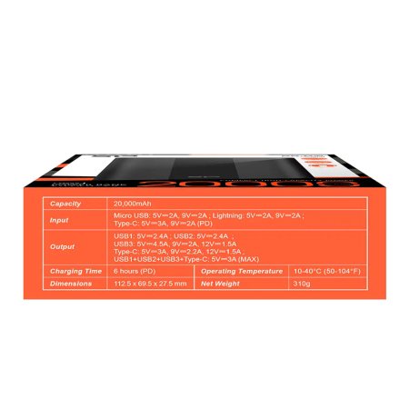 20000 MAh Silicon Power Power Bank Model SP QS55