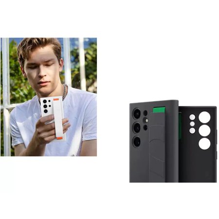 SAMSUNG Galaxy S23 Ultra Silicone Grip Phone Case Protective Cover EF-GS918TBEGWW