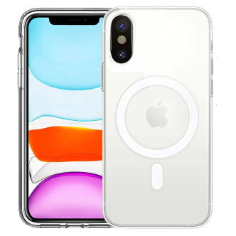 قاب شیشه ای شفاف Iphone Xs Max قابلیت شارژ با مگ سیف Clear Case with MagSafe قاب شیشه ای شفاف Iphone Xs Max قابلیت شارژ با مگ سیف Clear Case with MagSafe