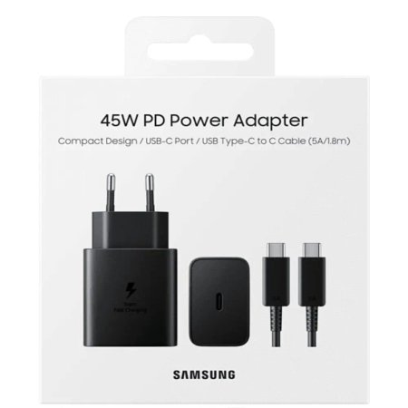 Adaptor + Cable Samsung Adapter Fast Charge 45W USB Type C EP-T4510 With Cable 1.8m