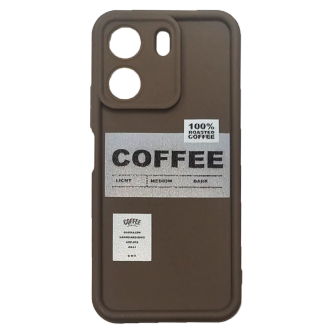 کاور فشن کیس مدل TPU Coffee محافظ لنز دار مناسب برای گوشی Redmi 13C
