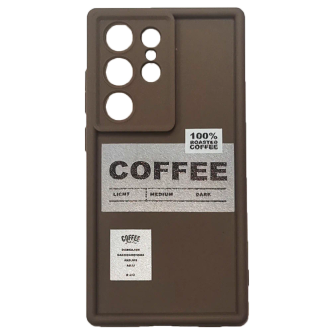 کاور فشن کیس مدل TPU Coffee محافظ لنز دار مناسب برای گوشی Galaxy S24 Ultra