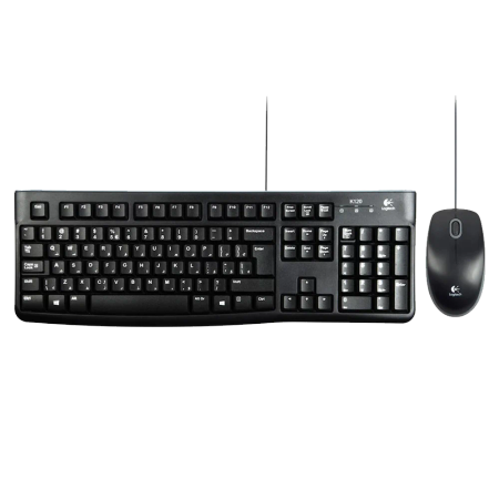 Logitech MK120 Wired Keyboard and Mouse With Persian Letters