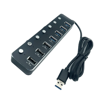 هاب 7 پورت کلید دار USB 3.0 کی نت مدل H10