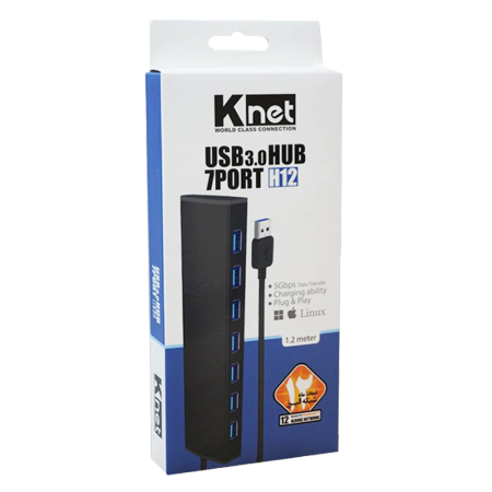 Knet K-HUAMH127 7port USB 3.0 HUB