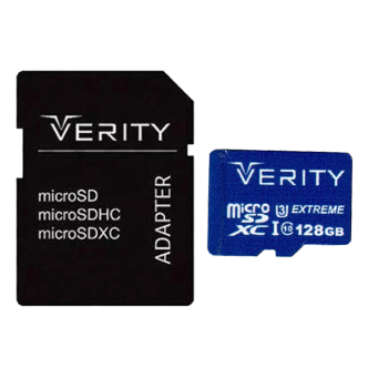 کارت حافظه microSDXC وریتی مدل 4K کلاس 10 استاندارد UHS-I U3 سرعت 80MBps ظرفیت 128 گیگابایت به همراه آداپتور SD