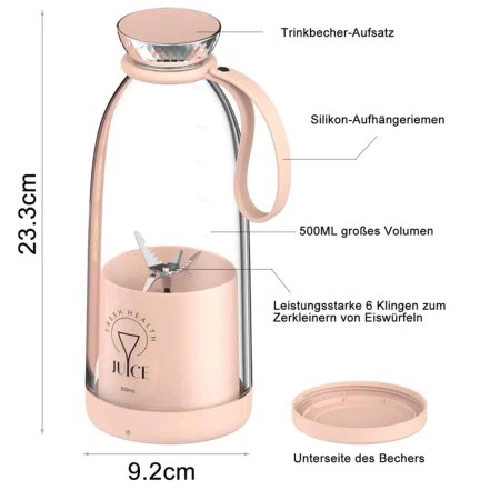 Portable Mini blender Fresh Juice 0.500 lite