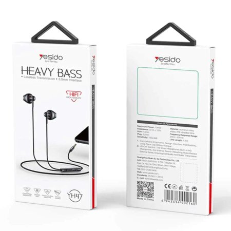 Yesido YH47 3.5mm Metal Line-Control In-Ear Wired Earphone