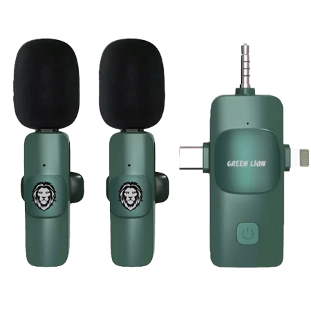 Green Lion 3 IN 1 Microphone Type-C / Lightning / Aux GN3IN1WMGN