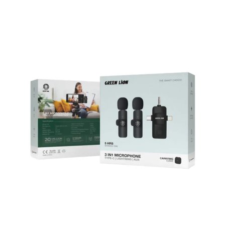 میکروفون 3در1 Type-C/Lightning/Aux گرین لاین