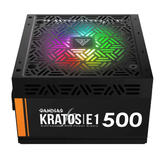 منبع تغذیه کامپیوتر گیم دیاس مدل KRATOS E1 500W منبع تغذیه کامپیوتر گیم دیاس مدل KRATOS E1 500W