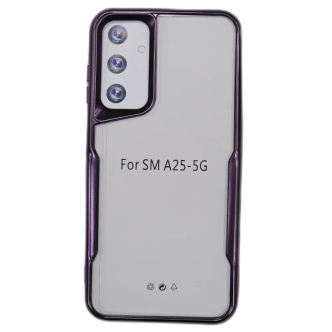 کاور مدل ژله ای شفاف دور تیتانیوم مناسب برای گوشی موبایل سامسونگ Galaxy A25