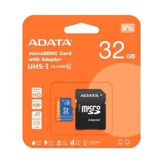 مموری کارت میکرو اس دی ای دیتا ADATA Premier AP V10 U1 A1 100MB/s 32GB مموری کارت میکرو اس دی ای دیتا ADATA Premier AP V10 U1 A1 100MB/s 32GB