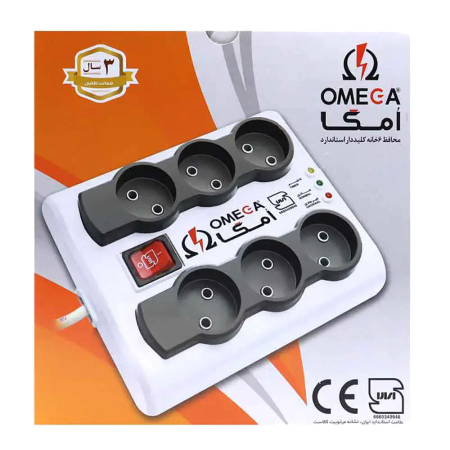 Omega P6000 1.5m Power Protector With 6 Outlets