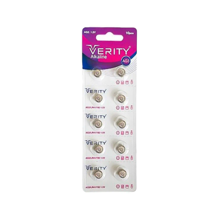 Verity AG3 coin battery, pcs 10