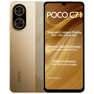 گوشی موبایل شیائومی مدل Poco C71 ظرفیت 128 گیگابایت و رم 4 گیگابایت	