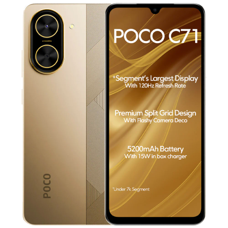 گوشی موبایل شیائومی مدل Poco C71 ظرفیت 128 گیگابایت و رم 4 گیگابایت	