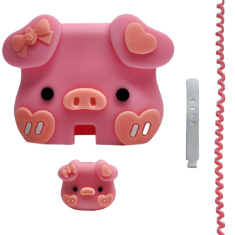 کاور شارژر دیواری 25 وات مدل Pig به همراه محافظ کابل کاور شارژر دیواری 25 وات مدل Pig به همراه محافظ کابل