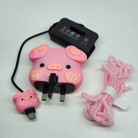 Pig design Cover for adapter 25w With cable protector