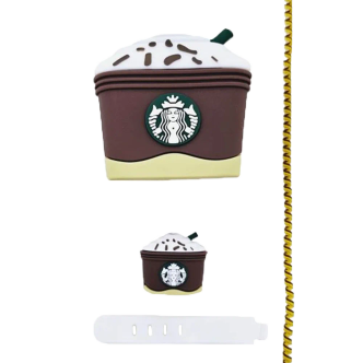 کاور شارژر دیواری 20 وات مدل Starbucks به همراه محافظ کابل کاور شارژر دیواری 20 وات مدل Starbucks به همراه محافظ کابل